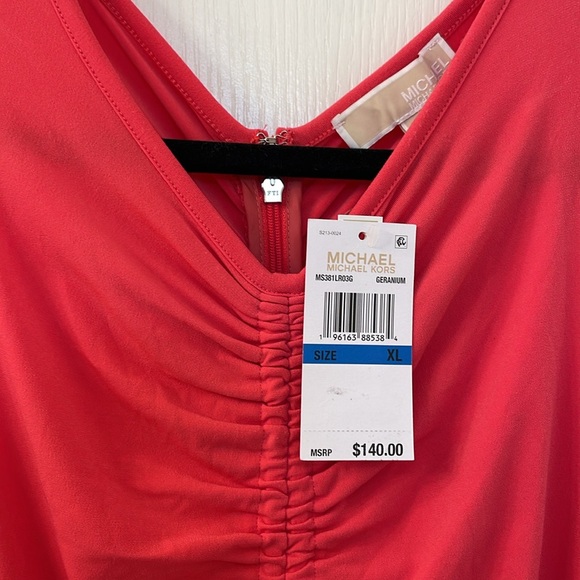 Michael Kors Women's Sleeveless Ruched Midi Dress - Picture 3 of 6